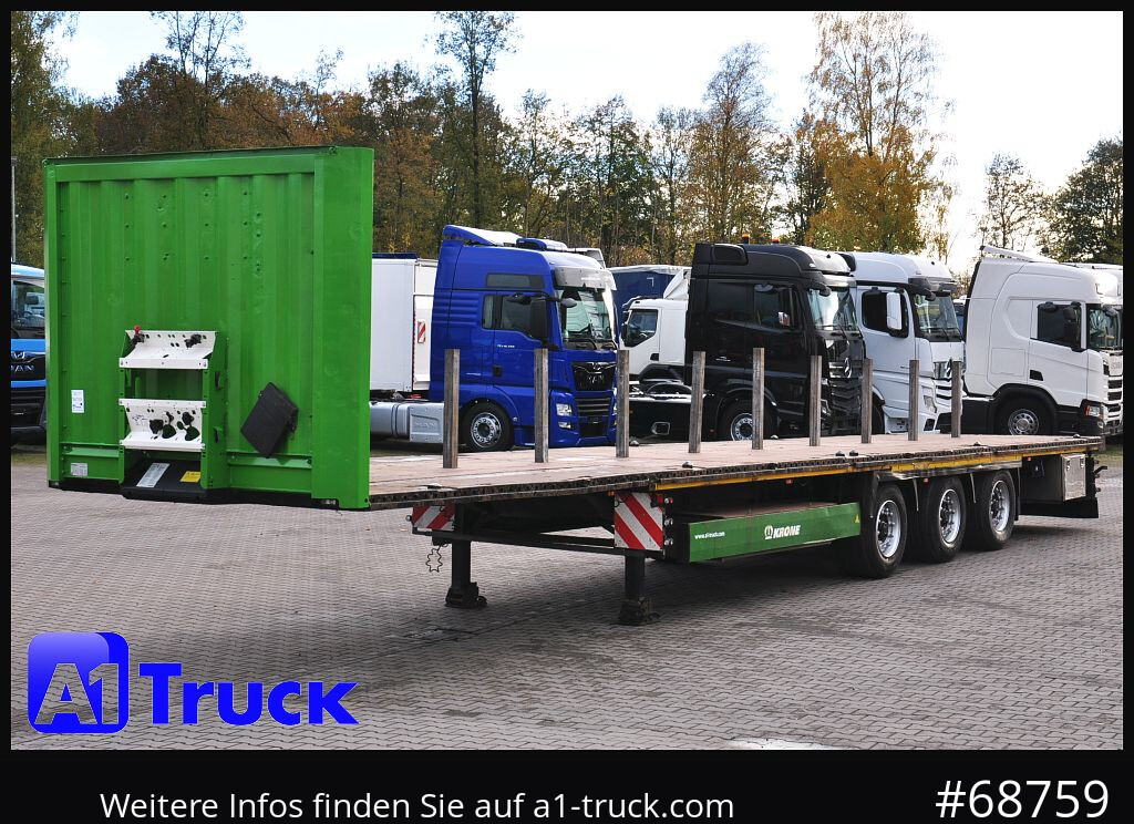 Semi-reboque plataforma/ Caixa aberta KRONE Mega, Plattform, Liftachse, Container,Twistlock,