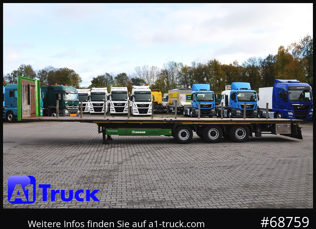Semi-reboque plataforma/ Caixa aberta KRONE Mega, Plattform, Liftachse, Container,Twistlock,