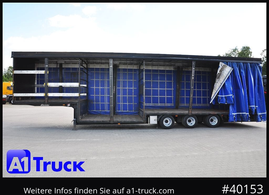 Semi-reboque transporte de bebidas SCHROEDER,WIESMOOR Schröder Jumbo Hubdach, Getränkeauflieger