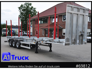 Semi-reboque transporte de madeira BENALU Timberliner, Vollalu,  2x Liftachse, Lang-Holz,
