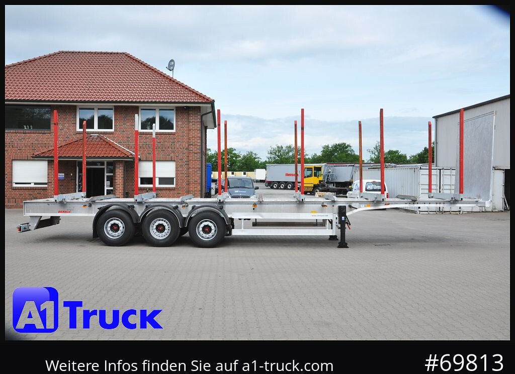 Semi-reboque transporte de madeira BENALU Timberliner, Vollalu Ecco 2x Liftachse, Lang-Holz,