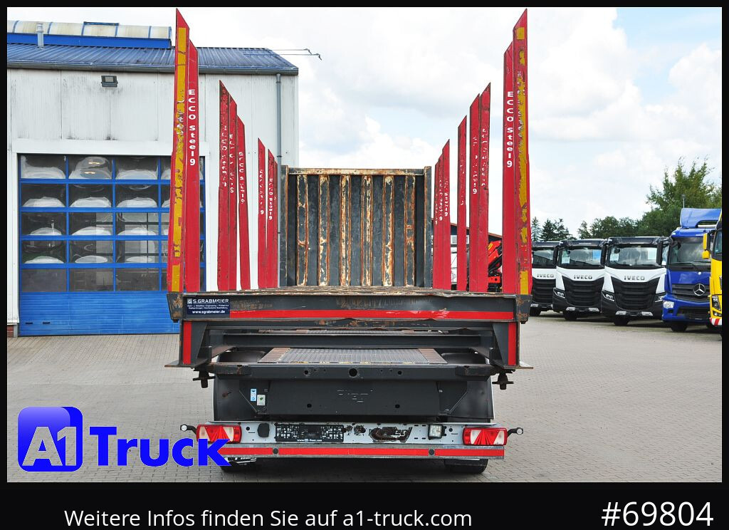 Semi-reboque transporte de madeira FLIEGL SDS01, Langholz, Containeraufbau, Liftachse,