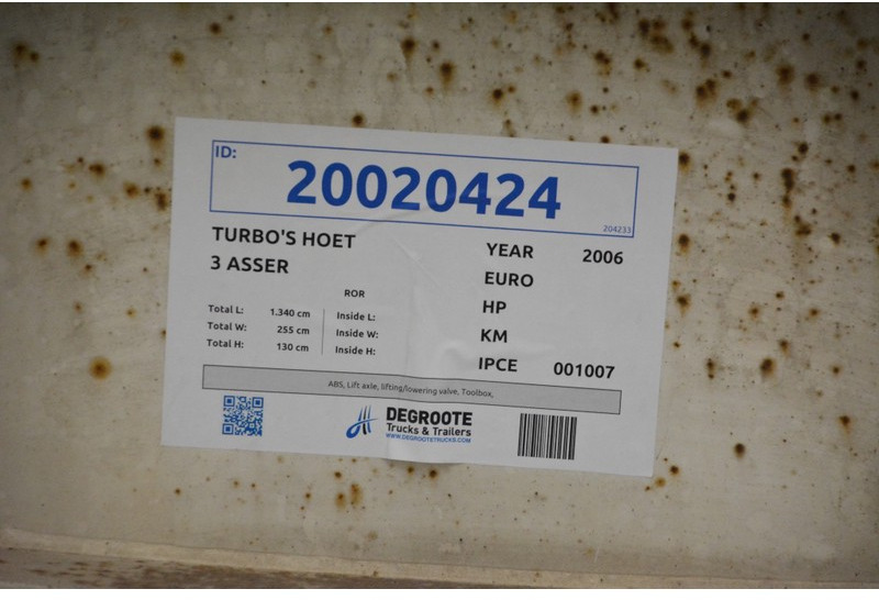 Semi-reboque transportador de contêineres/ Caixa móvel TURBO'S HOET Skelet 30-40-45 ft: foto 9