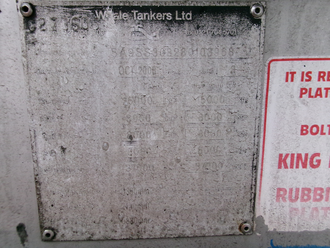 Semi-reboque silo Whale Vacuum tank inox 30 m3 / 1 comp + pump: foto 26
