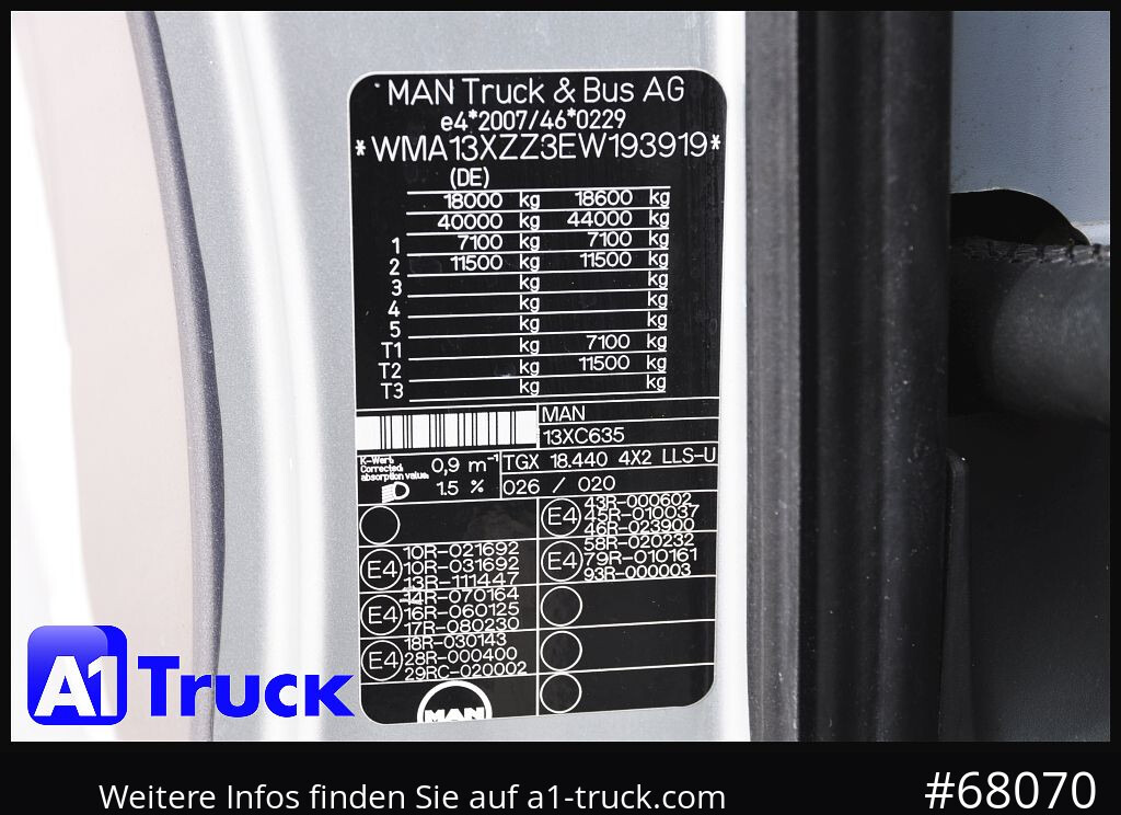 Tractor MAN TGX 18.440, Überführer, Terberg Kamag,  2x AHK, verstellbare Sattelplatte,