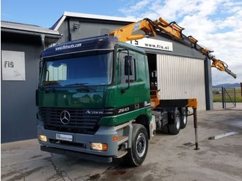 Tractor Mercedes Benz Actros 2643 6x4 tractor unit + EFFER crane 24000 N: foto 1