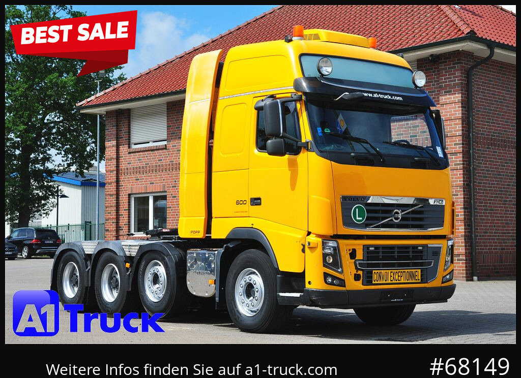 Tractor VOLVO FH16, 600, Schwerlast 180to, 8x4, Standklima, Liftachse,