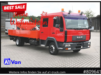 Carrinha de caixa aberta MAN MAN LE 8.180 Pritsche Doka, Automatik, AHK, 6-Sitzer