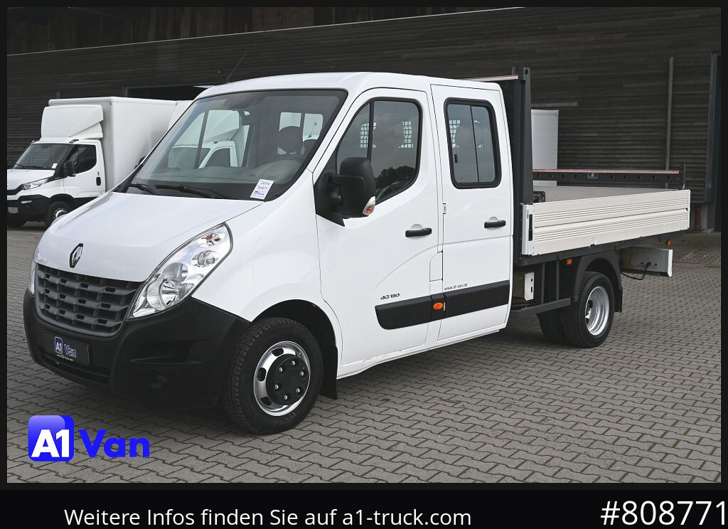 Carrinha de caixa aberta RENAULT Master Pritsche Doka, AHK 3,5Tonnen , Klima, Luftfederung