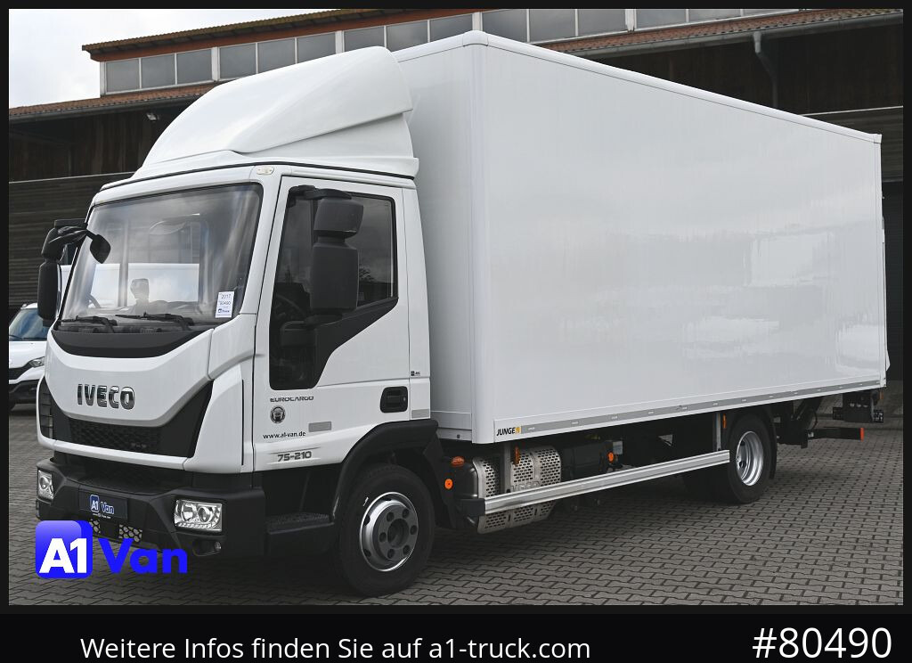 Carrinha de contentor IVECO EuroCargo 75E21/P Koffer, LBW, Klima, Luftfederung