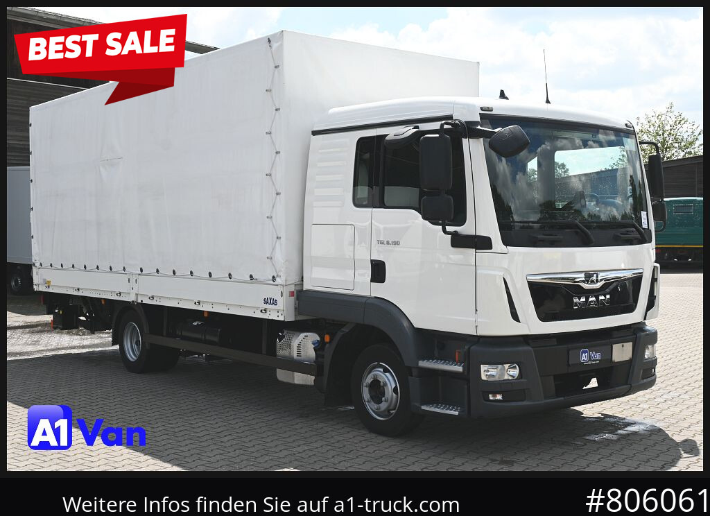 Carrinha de lona MAN TGL 8.190 4x2 BL Pritsche Plane, LBW,
