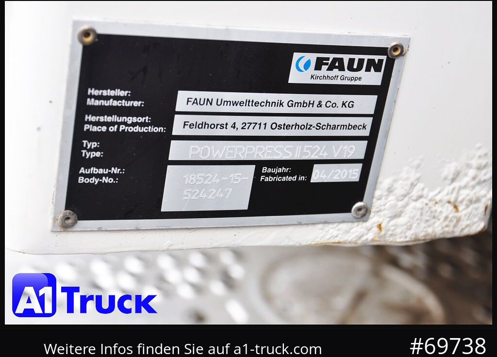 Caminhão de lixo MERCEDES-BENZ Antos 2532 Faun Powerpress II Zöller Detla 2301,