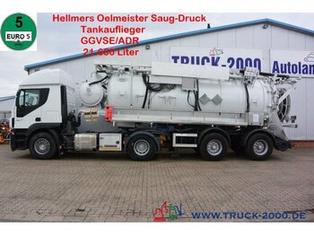 Caminhão limpa fossa Iveco Stralis AD 420+ Hellmers Kanal Saug-Druck-Spüler: foto 1