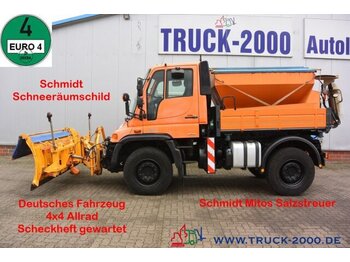 Caminhão limpa fossa, Veículo municipal/ Especial Unimog U400 Kipper Winterdienst+Streuer+Schild Scheckhe: foto 1