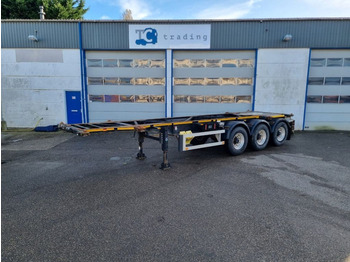 Van Hool 20/30 ft tankchassis. ADR. APK. - Semi-reboque transportador de contêineres/ Caixa móvel: foto 1