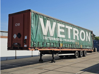 Semi-reboque transportador de contêineres/ Caixa móvel VAN HOOL