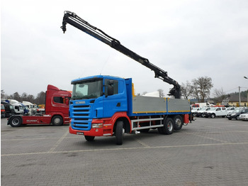 Camião de caixa aberta/ Plataforma, Camião grua Scania R 400 LB 6x2 HDS Budowlanka Widły Oś Skrętna Super Stan: foto 3 Camião de caixa aberta/ Plataforma, Camião grua Scania R 400 LB 6x2 HDS Budowlanka Widły Oś Skrętna Super Stan: foto 3