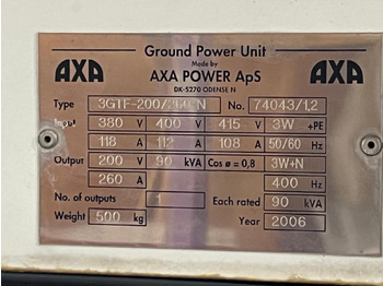 Unidade de energia terrestre Axa Power - 90kva 3GTF-200/260N Hangar Use: foto 2