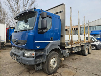 Camião de transporte de madeira RENAULT Kerax 460