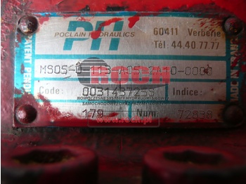 Motor hidráulico POCLAIN MS05-0-113-A05-2A10-0000 003143725S 72838: foto 2