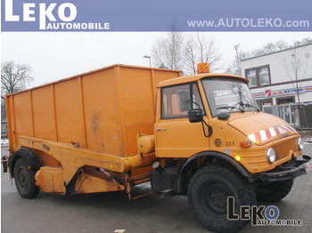 Camião transportador de contêineres/ Caixa móvel Unimog U 421 RUTHMANN Niederflurhubwagen: foto 1