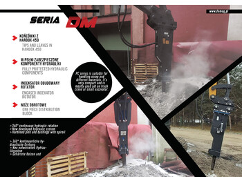 Martelo hidráulico para Escavadeira novo DEMOQ DM500 Hydraulic breaker 360 kg: foto 2 Martelo hidráulico para Escavadeira novo DEMOQ DM500 Hydraulic breaker 360 kg: foto 2