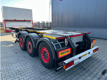 Semi-reboque transportador de contêineres/ Caixa móvel Burg 20FT ADR (EX/II, EX/III, FL, AT), empty weight: 3.690kg, SAF INTRADISC, 2x liftaxle, ALCOA, NL-Chassis, APK/ADR: 07-2025: foto 3