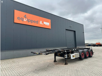 Semi-reboque transportador de contêineres/ Caixa móvel Van Hool 20FT Tipping-chassis, ADR (EX/II, EX/III, FL, AT, OX), SAF, 2 liftaxles, APK/ADR: 06-2026: foto 2