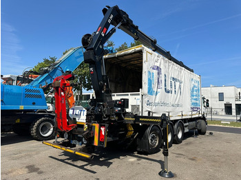 Camião de lona, Camião grua Scania P410 8x4 TRIDEM PRITSCHE PLANE + KRAN HIAB 244 EP-4 HIDUO - RETARDER - LIFT + STEERING AXLE - *327.000km* - RADIO: foto 5