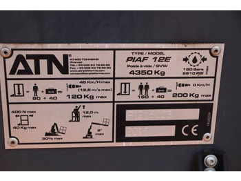 Plataforma articulada ATN PIAF 12E Electric, 12m Working Height, 5m Reach, T: foto 3
