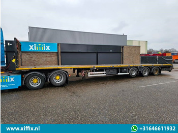Semi-reboque plataforma/ Caixa aberta ES-GE 3-ass. Vlakke uitschuifbare Mega oplegger / Naloop gestuurd: foto 5