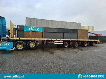 Semi-reboque plataforma/ Caixa aberta ES-GE 4-ass. Vlakke uitschuifbare Mega oplegger / 4x gestuurd / 14129: foto 5