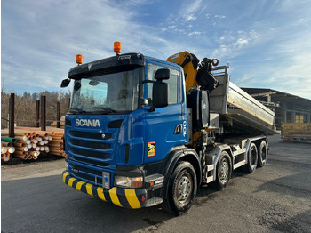 Camião basculante, Camião grua SCANIA G480 8x4 effer Kran + Kipper: foto 2
