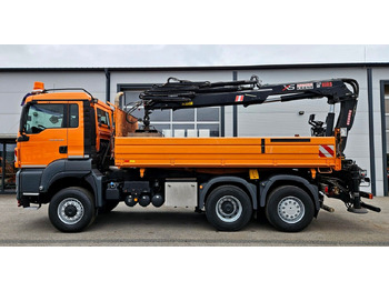 Camião basculante, Camião grua MAN TGS 28.360 6x4-4 HIAB 144E-4 Kran Euro5: foto 5