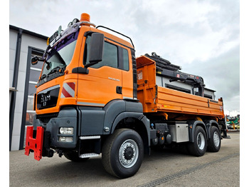 Camião basculante, Camião grua MAN TGS 28.360 6x4-4 HIAB 144E-4 Kran Euro5: foto 4