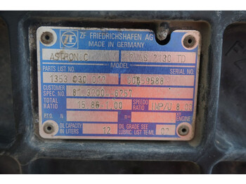 Caixa de velocidade para Camião MAN 12AS2130DD 81.32004-6257: foto 5