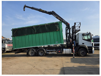 Camião basculante, Camião grua IVECO STRALIS 420 6X2 TIPPER CRANE KESLA 17 TON 2 EXT STEERING REAR AXLE: foto 3
