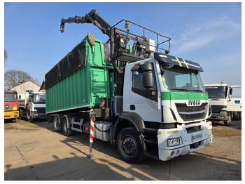 Camião basculante, Camião grua IVECO STRALIS 420 6X2 TIPPER CRANE KESLA 17 TON 2 EXT STEERING REAR AXLE: foto 2