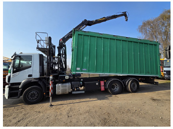 Camião basculante, Camião grua IVECO STRALIS 420 6X2 TIPPER CRANE KESLA 17 TON 2 EXT STEERING REAR AXLE: foto 5