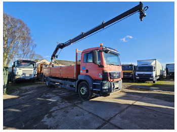 Camião de caixa aberta/ Plataforma, Camião grua MAN TGS 18.400 Euro 5 Flat bed Full Spring suspension HIAB 122E -3 hiduo Crane Kran Remote: foto 3 Camião de caixa aberta/ Plataforma, Camião grua MAN TGS 18.400 Euro 5 Flat bed Full Spring suspension HIAB 122E -3 hiduo Crane Kran Remote: foto 3