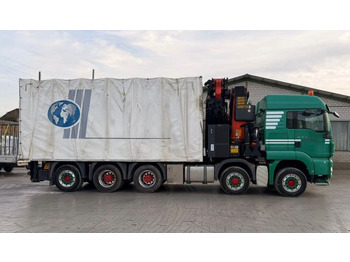 Camião grua, Camião de lona MAN TGS 35.480 10x6,E5,Palfinger PK92002+JIB+winch: foto 3