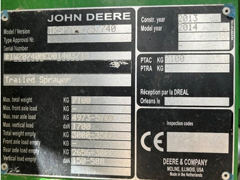 Pulverizador de arrastar John Deere M 740 i Dismantled: only spare parts: foto 5