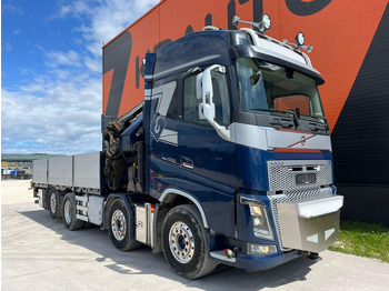 Camião de caixa aberta/ Plataforma, Camião grua Volvo FH 16 650 8x2*6 HMF 6020K-RC + JIB / PLATFORM L=6344 mm: foto 4