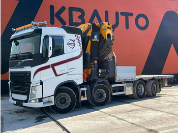 Camião de caixa aberta/ Plataforma, Camião grua Volvo FH 540 8x2*6 EFFER 685/6S + JIB + WINCH / PLATFORM 6072-7081 mm EXTENDABLE: foto 2
