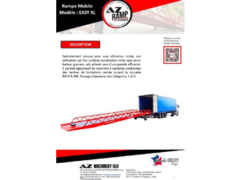 Rampa de carregamento novo **RENTAL** AZ RAMP-EASY XL-8 . Mobil Loading Ramp  WIDE With Level Off, 8 t Capacity: foto 2