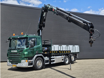 Camião de caixa aberta/ Plataforma, Camião grua Scania P410 / 6X2-4 / 21 t/m CRANE / KRAN: foto 2