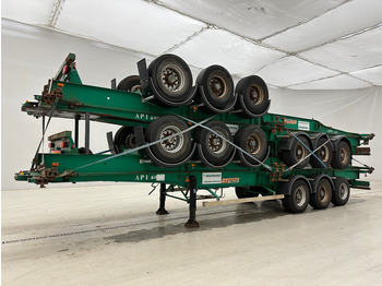 Semi-reboque transportador de contêineres/ Caixa móvel Fruehauf 4 x Skelet 2 x 20-40 ft: foto 2