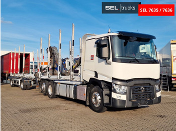 Camião de transporte de madeira, Camião grua Renault T 520 / Alu-Felgen / Euro 6D / Liftachse: foto 3