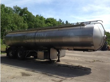 Semi-reboque cisterna para transporte de leite ETA AVEC CITERNE EN INOX 25000L- 3 COMPARTIMENTS very clean: foto 1