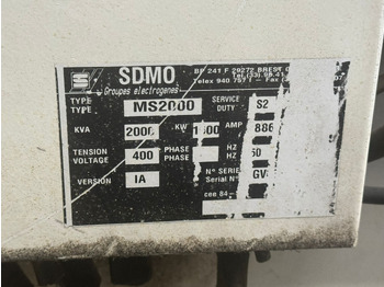 Gerador elétrico SDMO 2000 kVa MTU16V diesel: foto 4